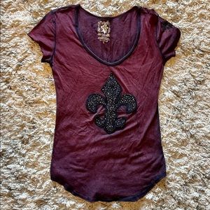 Women’s Velvet Stone across Fashion Top Small Buckle